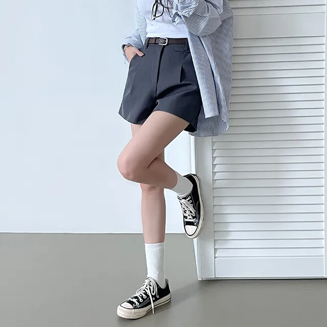 [S,M,L/벨트SET!] *봄신상 핏정석 데일리 숏팬츠 슬랙스 3color 상세 이미지 27