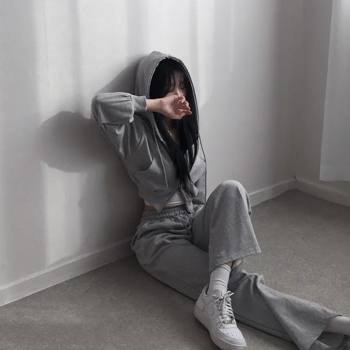 만족도100% 휘뚤마뚤 무지 투웨이 크롭후드집업 4color 상세 이미지 17