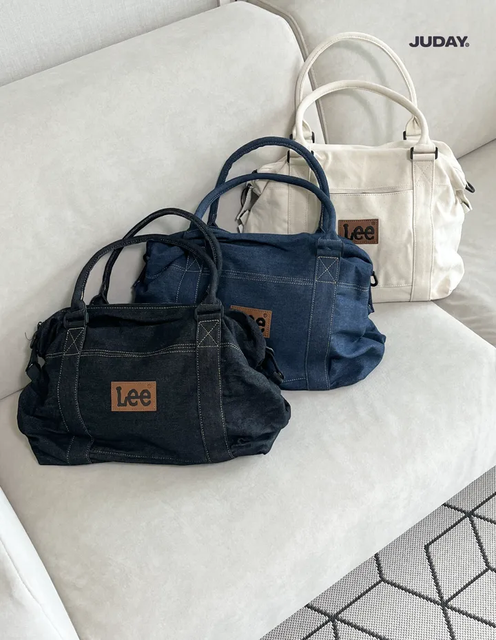 Lee 데일리 핸드백 크림 블랙데님 블루데님 상세 이미지 5
