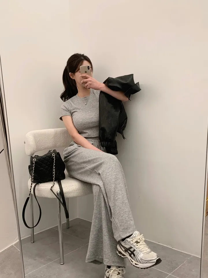 ✨몸매보정/말라핏,+5cm 롱다리만들어주는 찰랑원단 팬츠핏,/고퀄리티원단 세트가격, 무조건쟁여템 후회 절대없는 교복템 ⭐️/진짜 요건 ✔️무조건하세요![쫀득+탄탄 츄이셋업] 상세 이미지 2
