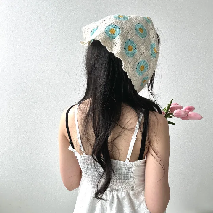 [묶음할인✨2개:8800원/키치💖] 러블리 헤어 두건 반다나 -8color 봄 여름 체육대회 운동회 휴양지 여행 플라워 딸기 시스루 체리 학생 데일리 데이트 캐주얼 유니크 힙 상세 이미지 15