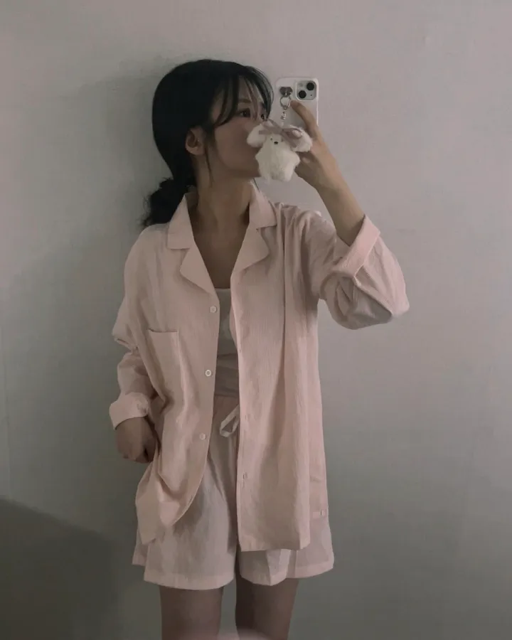 [자체제작/극찬후기✨][반바지+긴팔] shirt pajamas set ver.2 상세 이미지 3