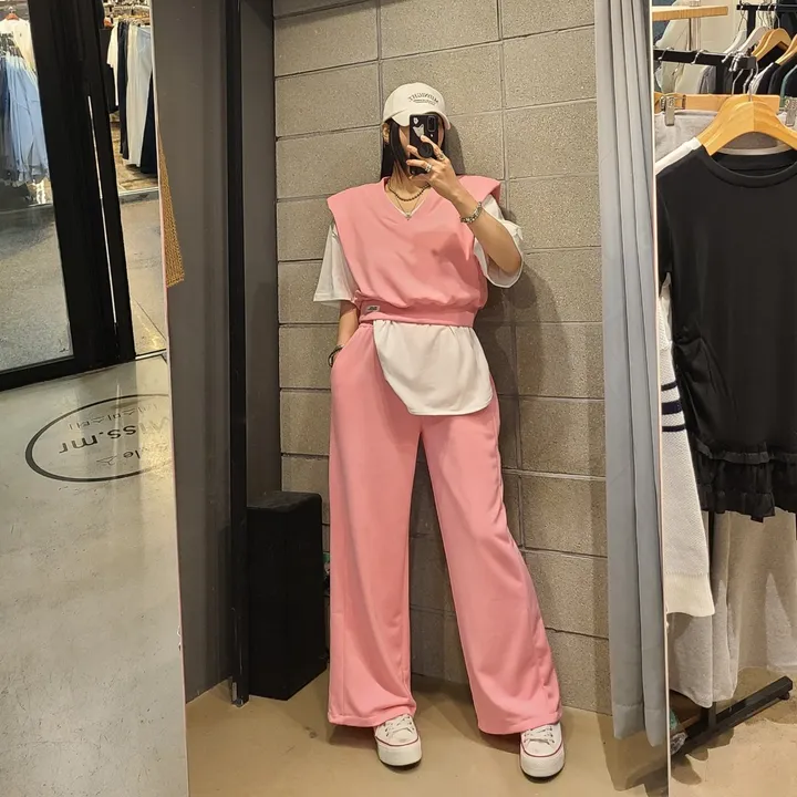 패드 브이넥조끼 와이드 세트 상세 이미지 11