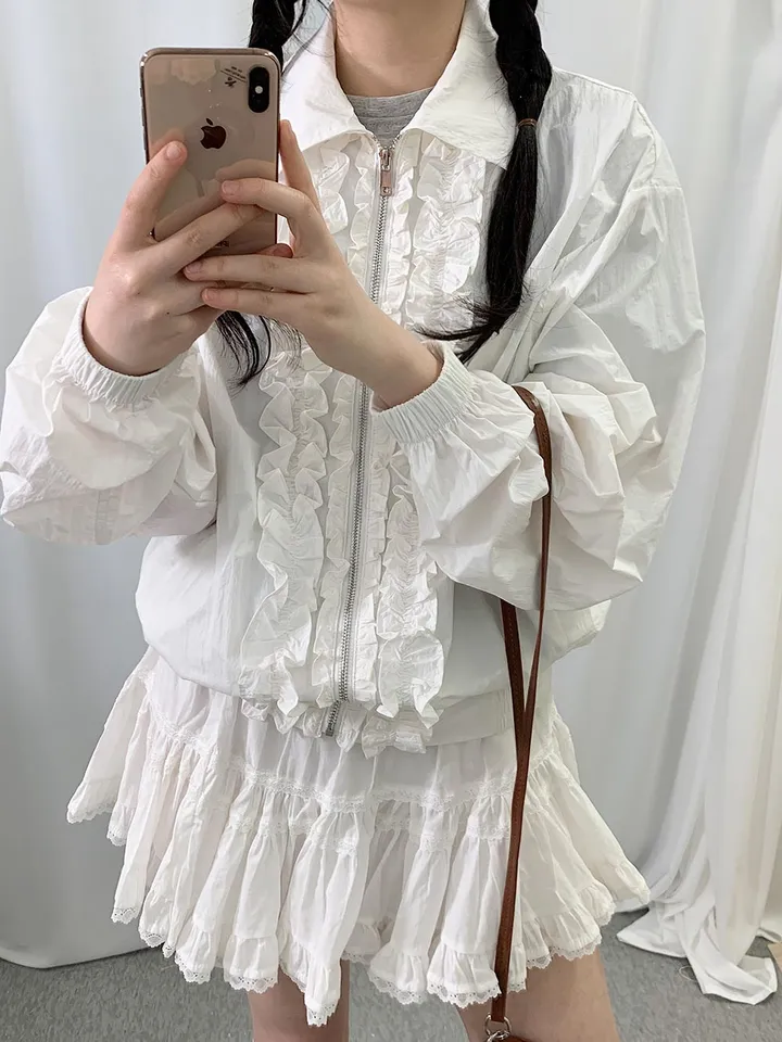 (M-L) 곱창 프릴 카라 루나 점퍼 상세 이미지 4