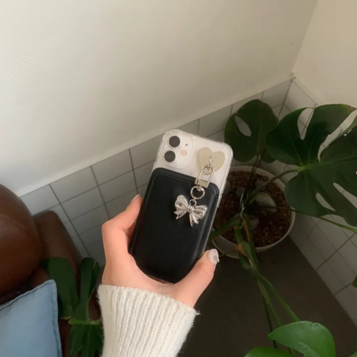 [리뷰최고🎀/풀세트] 발레코어 실버 메탈 리본 맥세이프 하드 케이스 세트 Ballet silver metal ribbon mac safe case set 상세 이미지 31