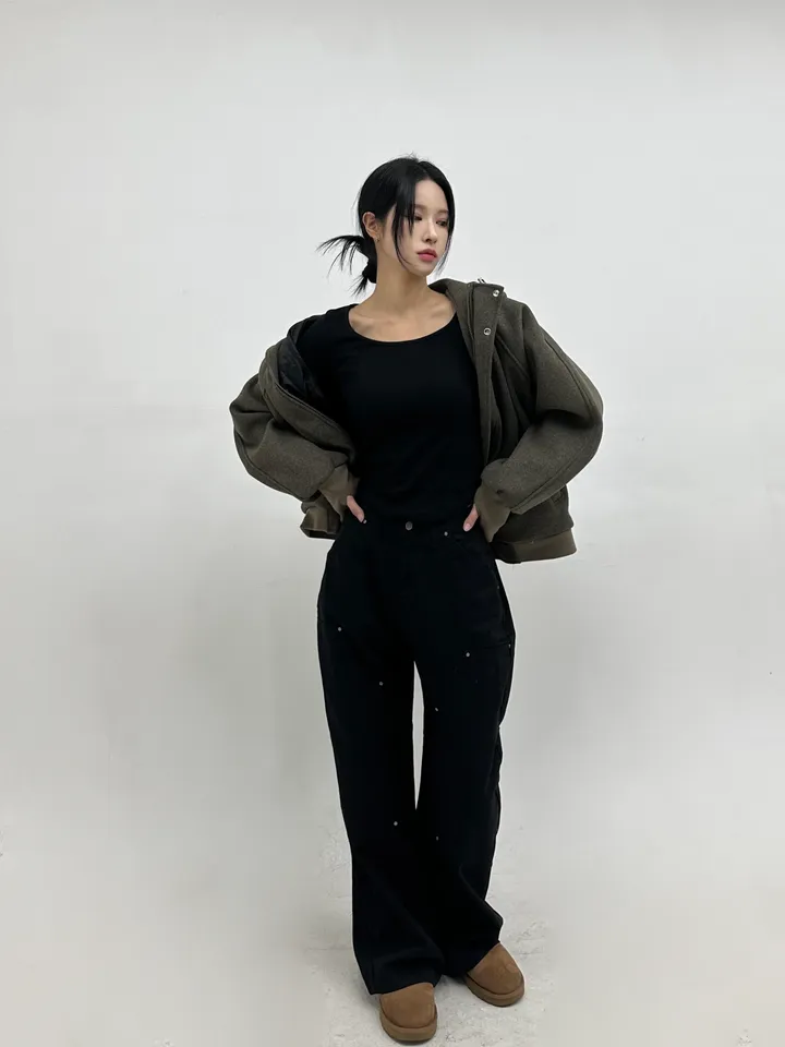 ✨단독진행✨[사계절ver./3천장돌파🏆] 오버 코튼 리벳 카펜터 롱 와이드 팬츠 상세 이미지 36