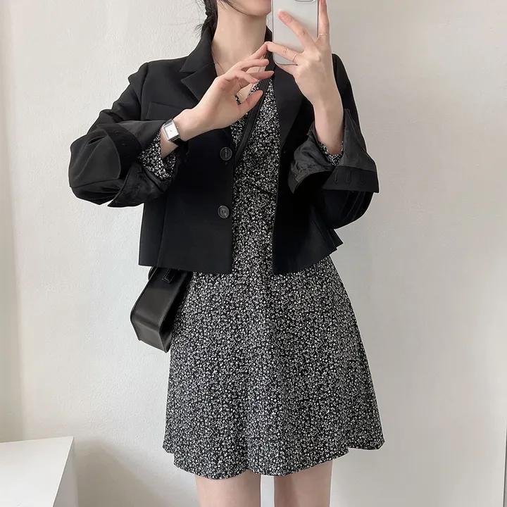 봄자켓*.* [패드없는, 퀄리티굿] 소매트임 크롭 자켓 상세 이미지 50