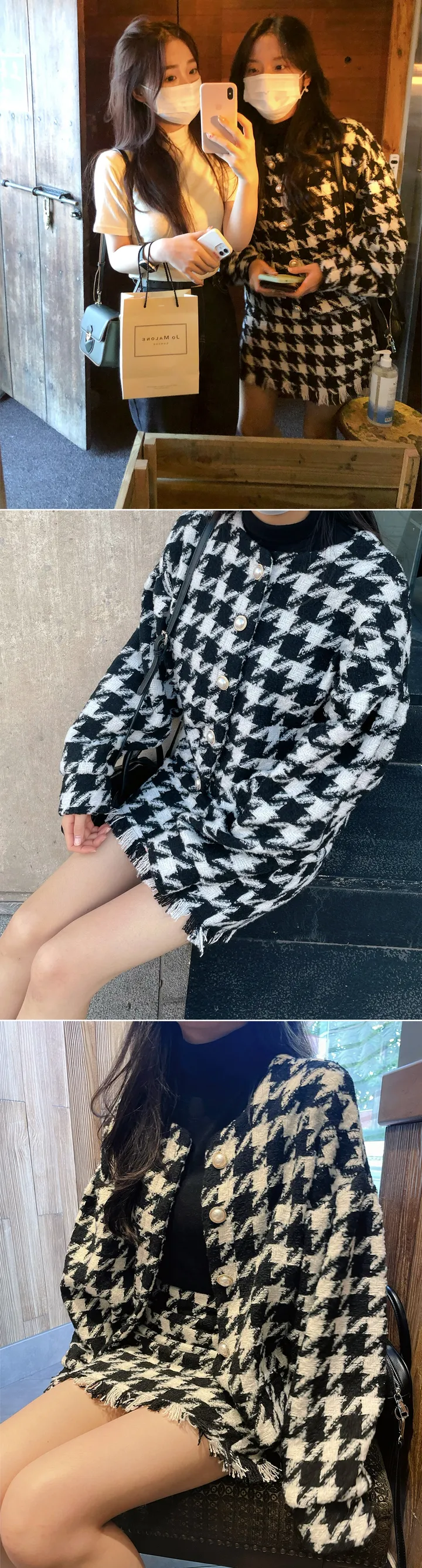주문폭주[MADE] black pink tweed - set 상세 이미지 27