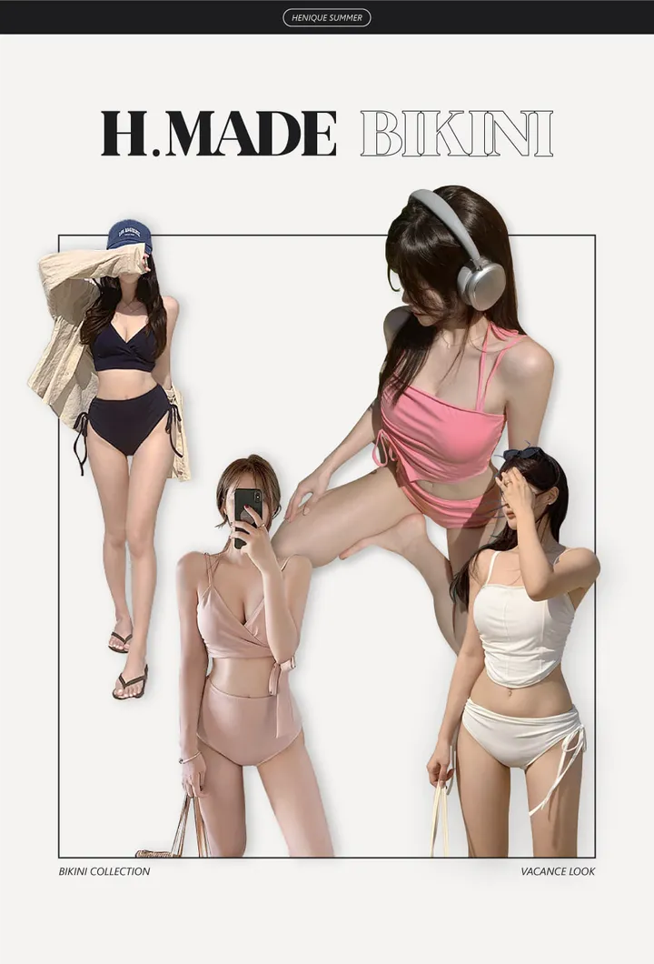 [당일배송][자체제작] 벨티 언발 셔링 비키니 -6 color (여름신상/셔링비키니/언발수영복/바캉스비치룩/비치웨어/홀터비키니/휴양지비키니/휴가룩/투피스비키니/리본비키니) 상세 이미지 2