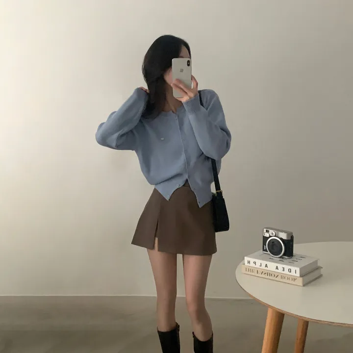 [봄🌸/부드러운!] 싱볼 라운드 펜던트 니트여리핏 가디건 - 6color 상세 이미지 19