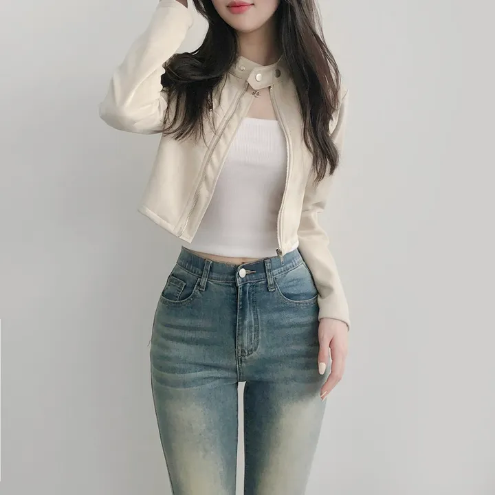 [부드러움/핏넘예] 봄자켓으로 추천! 차이나카라 크롭핏 슬림 스웨이드 자켓 상세 이미지 40