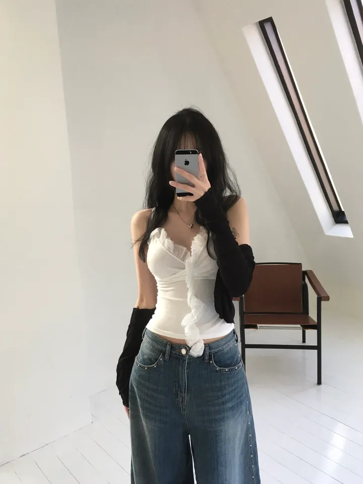 [*feminine🤍] 로제 레이스 랩 나시 lace sv - 3 color 상세 이미지 16