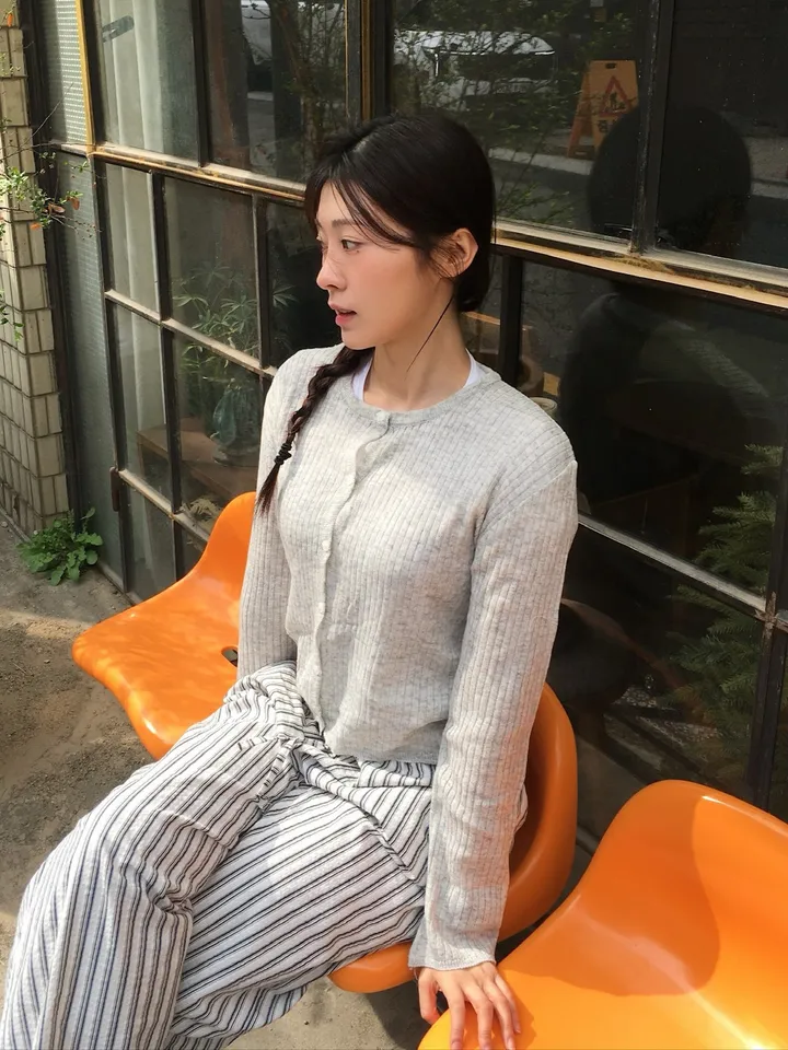 *주문폭주 순차발송* 가성비 빈티지 사계절 린넨 라운드 데일리 가디건 니트 (6color) 상세 이미지 26