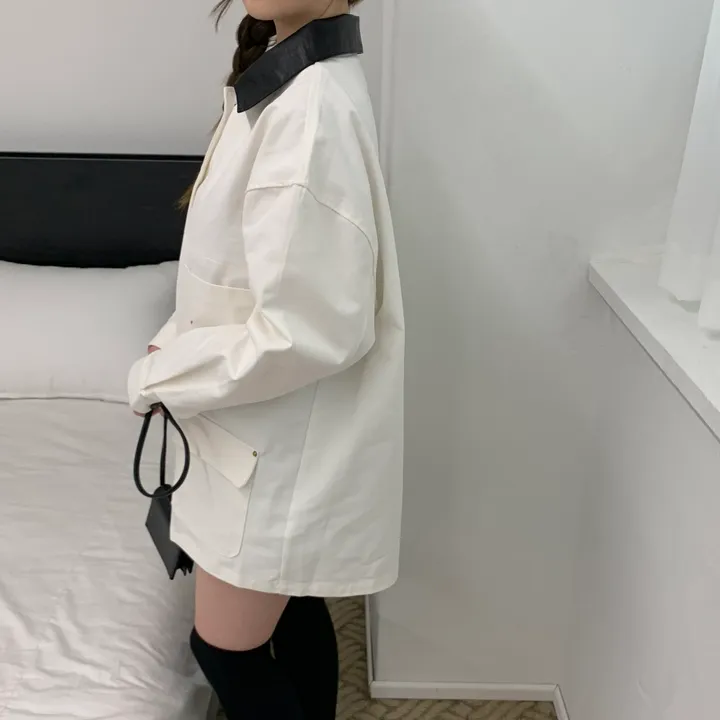 [워크자켓 봄 간절기] 카라배색 캐치워크자켓 상세 이미지 5