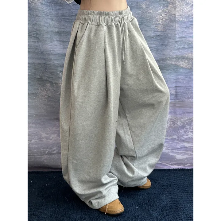 ❤️‍🔥기모선택│업그레이드 ver.│누적판매1,000 돌파 기념│4size!❤️‍🔥[UNISEX/기획특가]사이드 폴드 핀턱 스트링 루즈 와이드 벌룬 트레이닝 팬츠(2color) 상세 이미지 68
