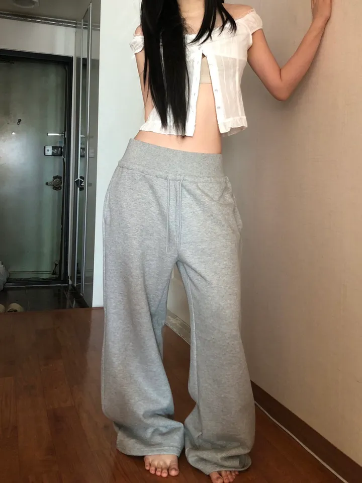 (골넓핏❤️‍🔥/~2XL/2col)코르셋 골반뽕 밴딩 와이드 트레이닝팬츠 상세 이미지 6