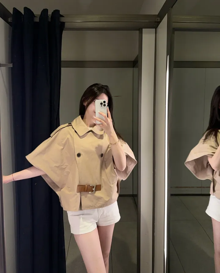 [premium] 25ss 트렌치 케이프 코트 [2color] 상세 이미지 2