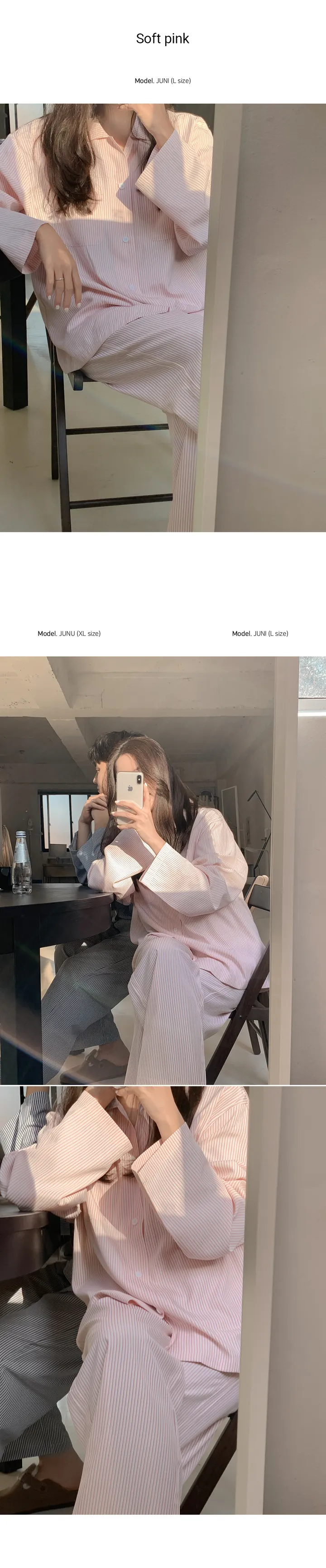 J'eu 슬로어 스트라이프 파자마세트 3color, 2size 상세 이미지 21