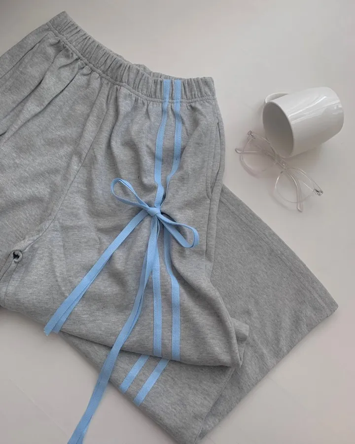 🖤블랙&핑크🩷 더블리본 핑키 롱 트레이닝 pt -3col 상세 이미지 26