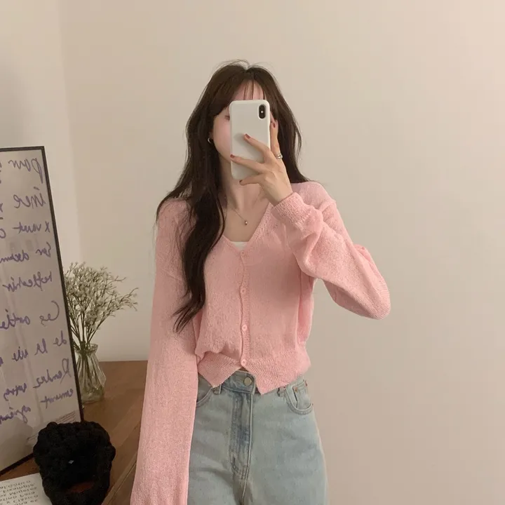 [여름까지] 소브 파스텔 V 크롭 가디건(5color) 상세 이미지 9