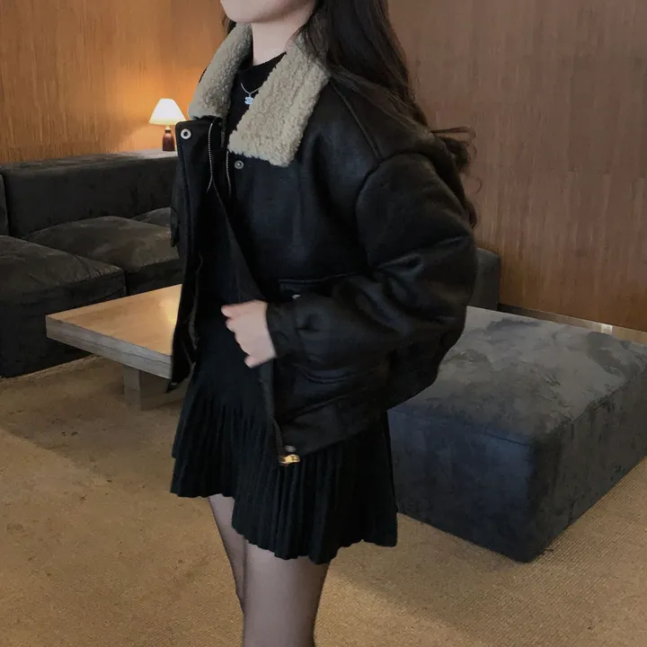 [양털안감🖤/겨울무스탕]고급빈티지무드, 소프트 스웨이드 양털 무스탕 점퍼 자켓 상세 이미지 26