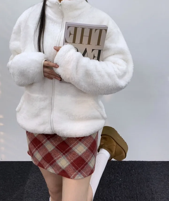 *부들양털후리스 3 SIZE * 후리스 가을 겨울 양털 오버핏 플리스 뽀글이 극세사 홈웨어 아우터 커플템 상세 이미지 16