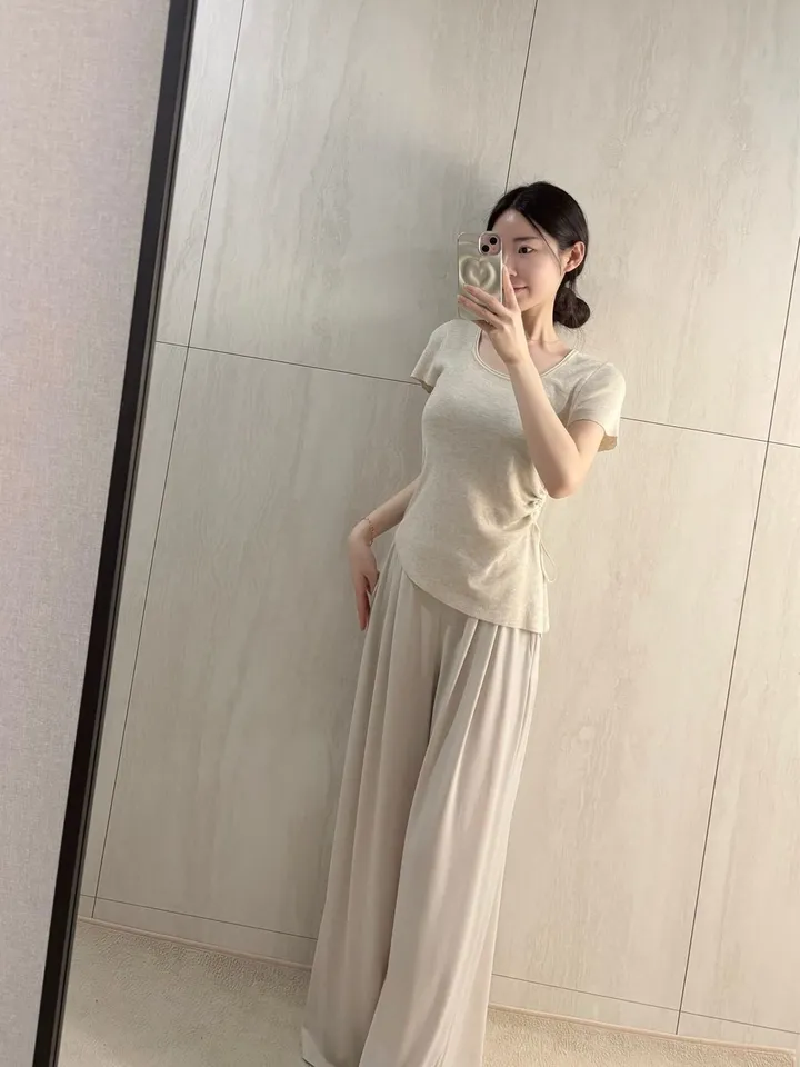 *허리쏙 촤르르 밴딩 핀턱 와이드 팬츠 *핀턱팬츠, 와이드팬츠, 여름바지, 촤르르팬츠 상세 이미지 15
