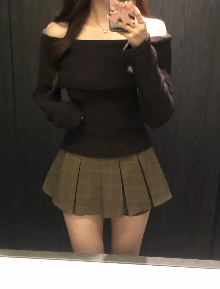 +특가할인✨ [봄신상/팔뚝살소멸핏] 기본충실! 로제 오프숄더 슬림 니트 긴팔 티셔츠 knit (*핏,컬러완벽 *흘러내림X) 상세 이미지 74
