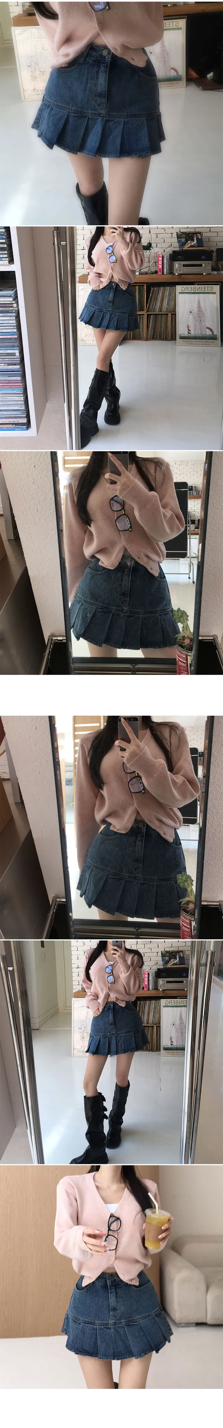 *7color*[핏보장/여리아방핏] 체스 브이넥 니트 가디건 봄니트 봄가디건 상세 이미지 20