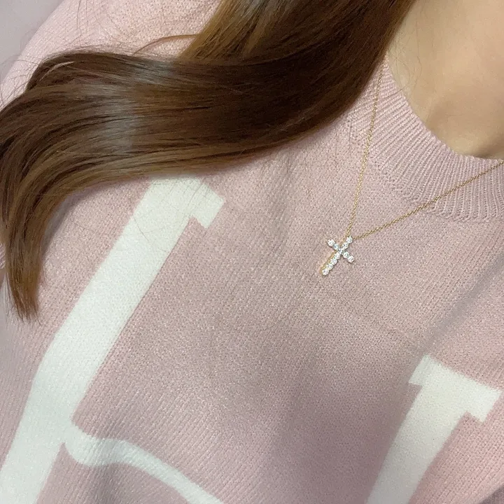 [오늘 출발/블링블링✨️]순은 18k 십자가 목걸이 빠른 배송 실버925 실버 십자가 목걸이 상세 이미지 5