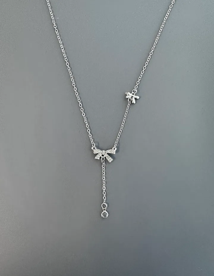 ❤[1,900원 오늘만🔥/당일]❤ 목걸이 귀걸이 집게핀 반지 리본 진주 발레코어 은색 금색 실버 골드 나비 하트 친구 생일 선물 학생 우정 커플 초커 목걸이 상세 이미지 6