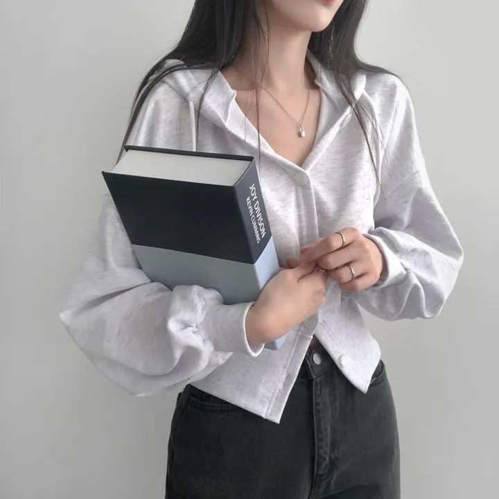 [허리군살 싹잡아줌] 잘록핏감! 소매낭낭 후드 단추 집업가디건 상세 이미지 18