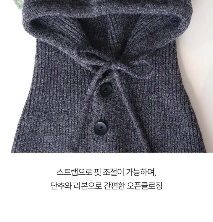 [리뷰증명🔥고퀄/당일🚀] 왕도톰 와이드 니트 넥워머 남녀공용 커플 겨울모자 후드 바라클라바 상세 이미지 15
