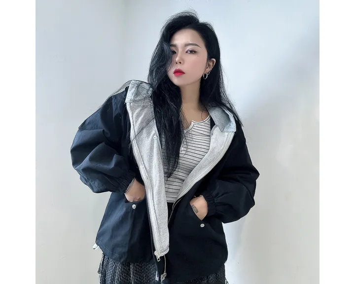 (후드탈부착) 스트링 오버핏 야상 점퍼 상세 이미지 33