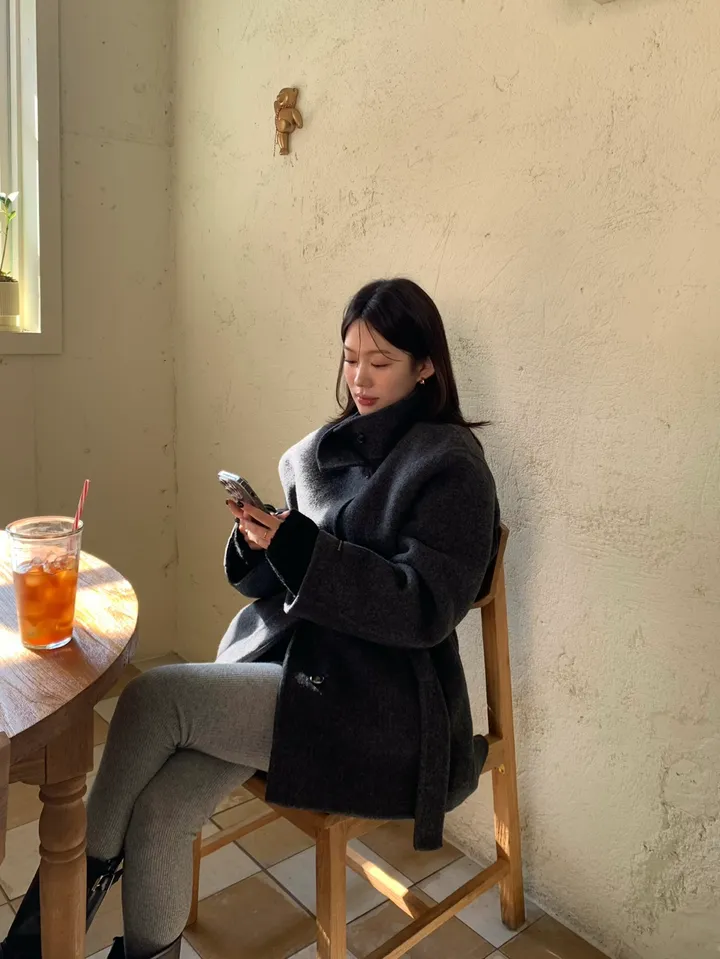 [고퀄리티/소장가치충분]하이넥하프핸드메이드코트(2color) 상세 이미지 1