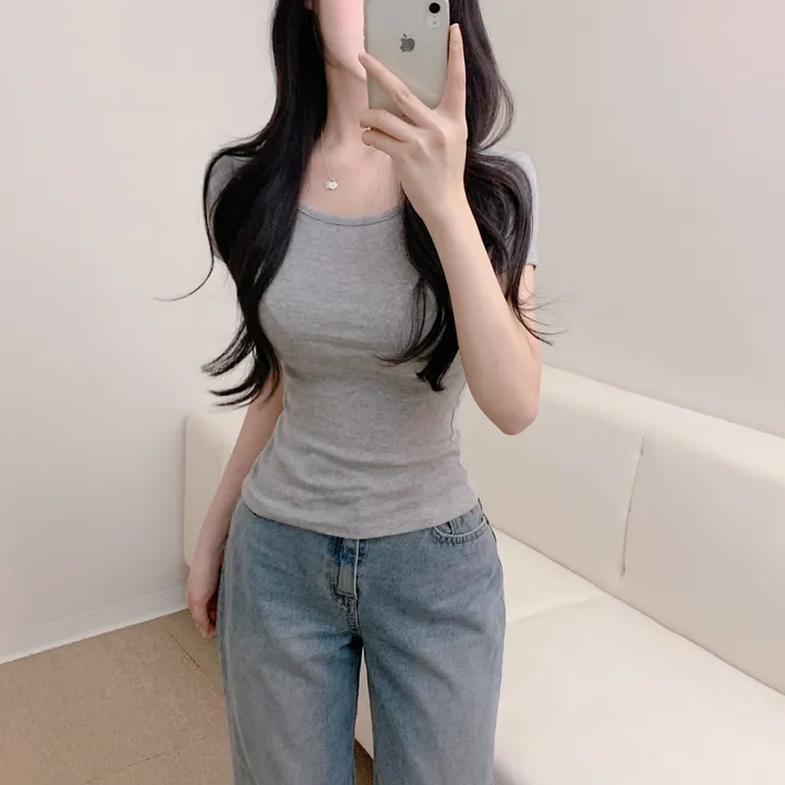[-3kg/핏끝판왕!] 슬림핏 기본 무지 여리 반팔 티셔츠 (13color) 상세 이미지 22