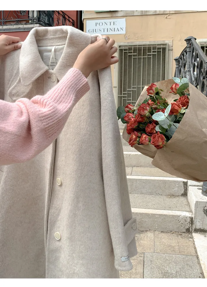 [자체제작/3천장돌파/S-L]마벨 프리미엄 히든단작 울 핸드메이드 하프 코트 상세 이미지 66