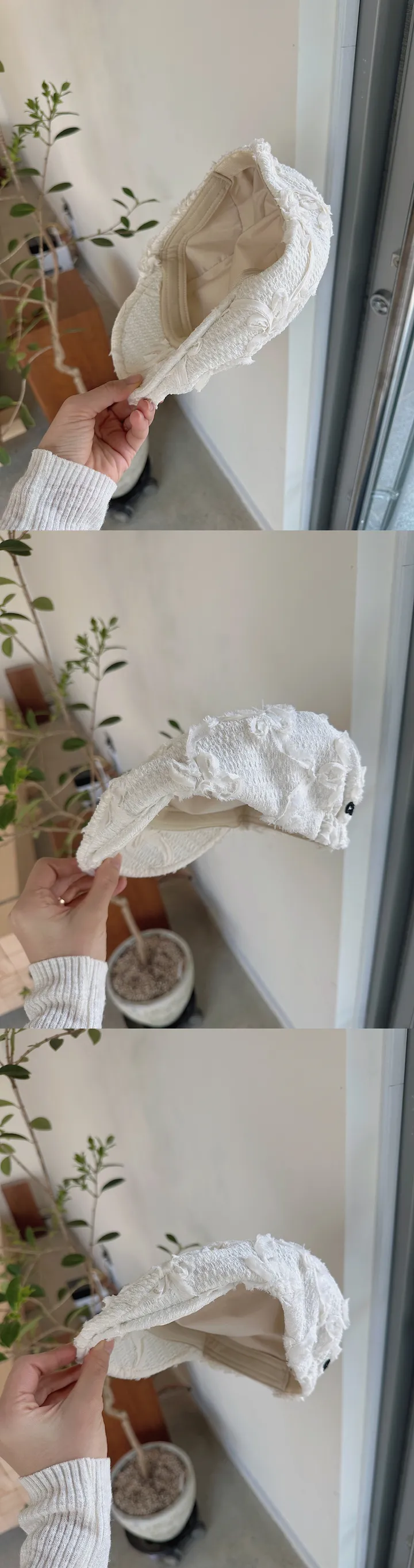레터링포인트 썸머헌팅캡 헤어리헌팅캡모자 레이스수술 뒷밴딩마도로스캡 상세 이미지 5