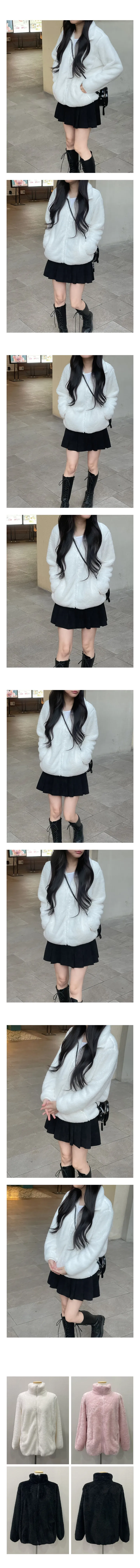 에티 포근 양털 후리스  집업 상세 이미지 6