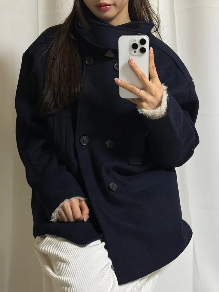 [모델소장] 발마칸더블모직하프코트 상세 이미지 2