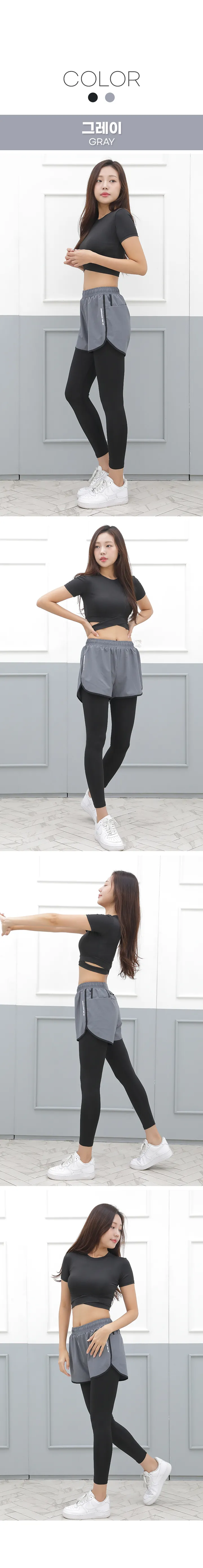 올레브 반바지 9부 레깅스 일체형 뒷포켓 3초쿨 상세 이미지 6
