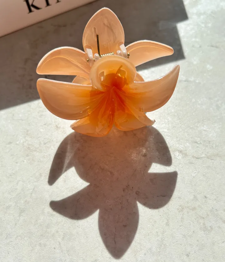 🌷집게핀증정/당일🌷 집게핀 봄 여름 13cm  투명 오로라 꼬임 사각 리본 유광 실버 하이틴 빅사이즈 꽃 반머리 묶음 헤어핀 머리핀 왕집게핀 헤어집게핀 헤어 집게삔 상세 이미지 20