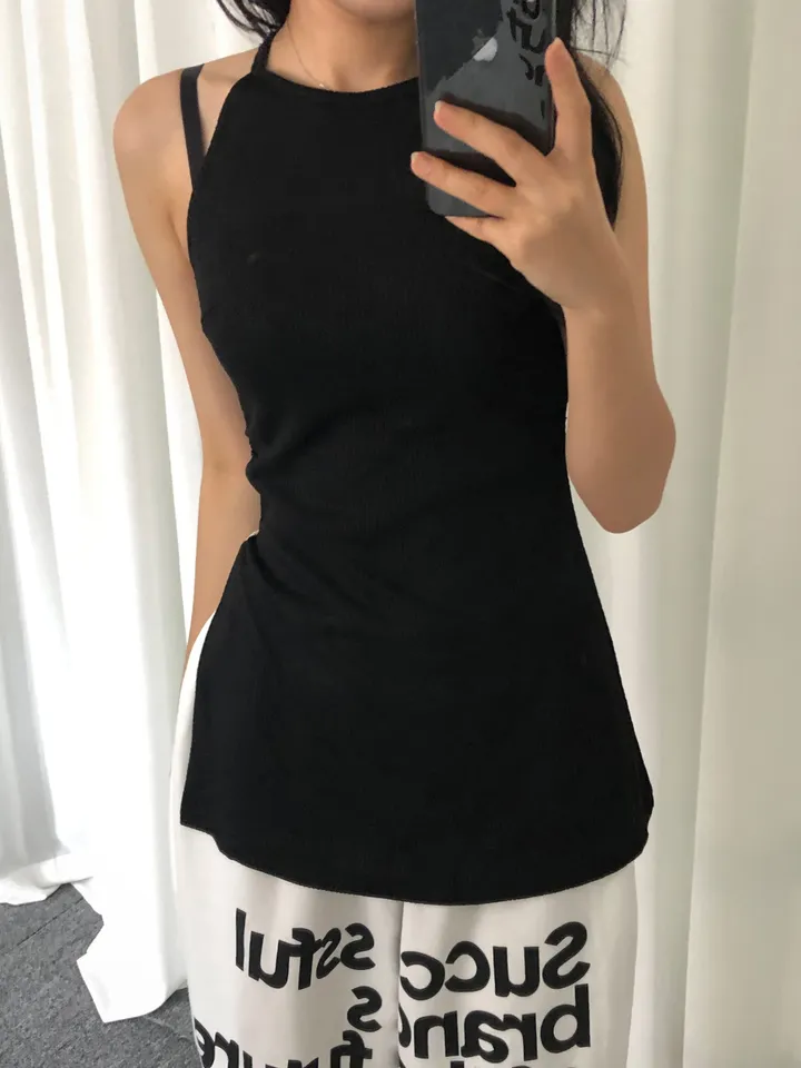 [휴가❤︎데일리룩/여리여리핏]트임 홀터넥 set 상세 이미지 37