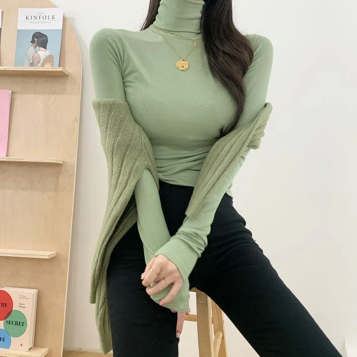 *후기보장*[고퀄필수템/핏보장] 피치기모! 쫀쫀보들 스판슬림 잔골지 목폴라 목티 기모티 상세 이미지 10