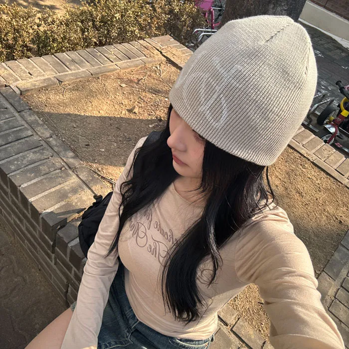 당일발송 핸드메이드 국내제작 Y2K키치 UNISEX 레터 사계절 숏 비니 상세 이미지 34
