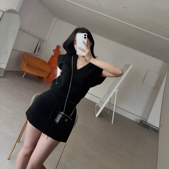 프로스 내추럴 베스트&치마바지 세트  *미니,숏,투피스,브이넥,캡소매,트임,밴딩 상세 이미지 13