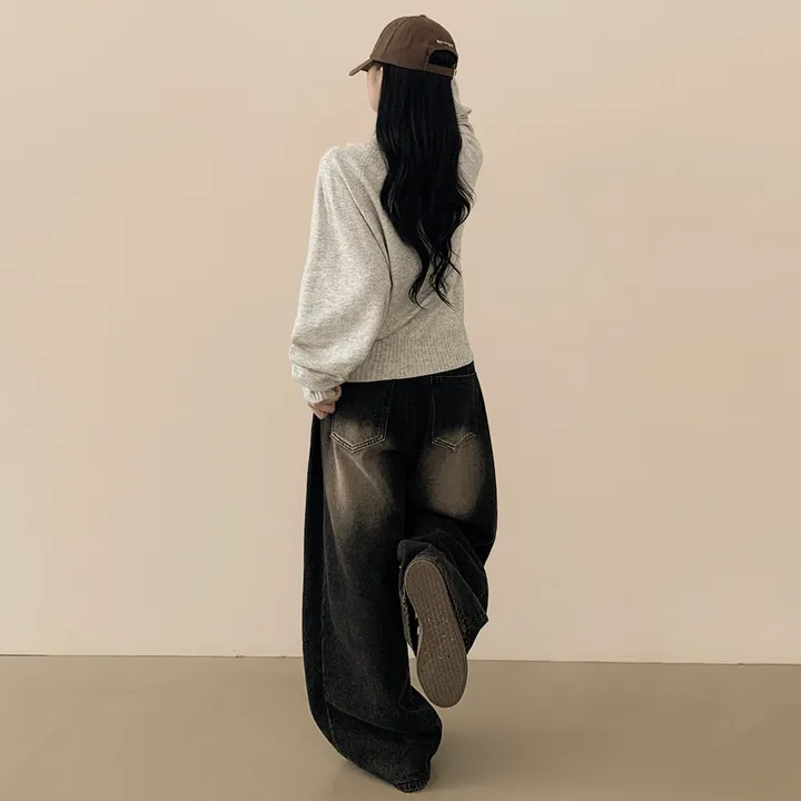 [얇은봄VER/리얼인생핏!] 여리여리~ 베이직 브이넥 나그랑 루즈핏 긴팔 봄니트 상세 이미지 10