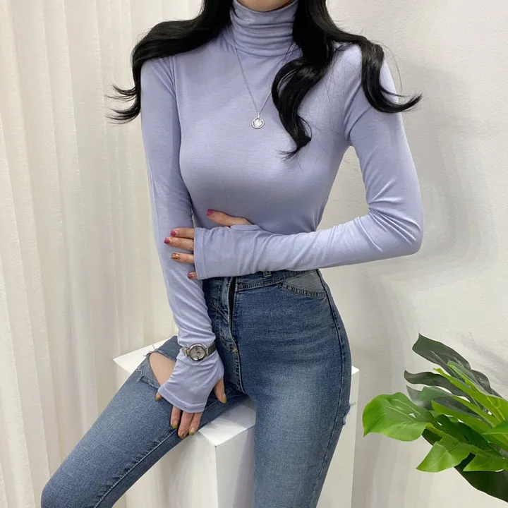 🚀당일발송🚀[묶음할인/8컬러] 가을 겨울 로하 워머 폴라 티셔츠 이너티 상세 이미지 38
