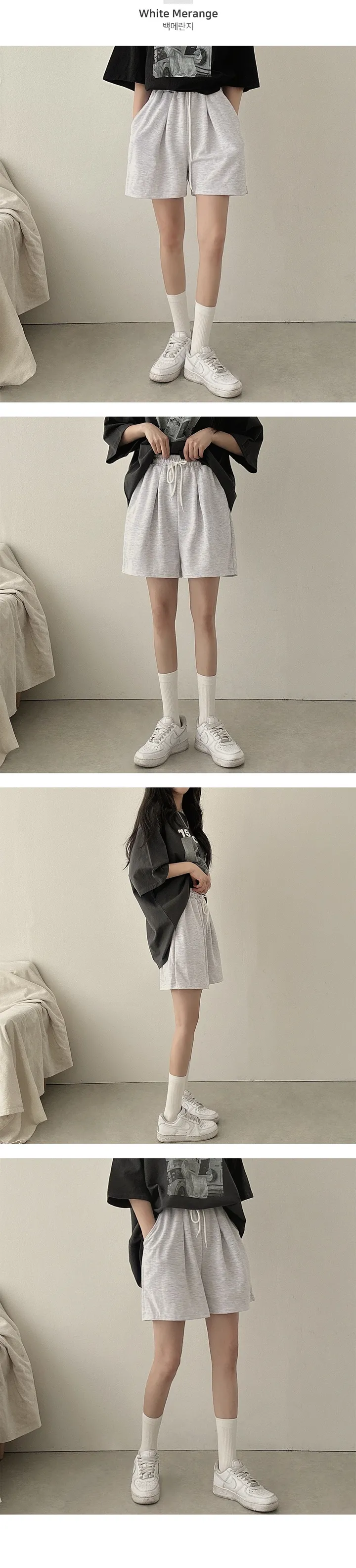 [숏&5부 기장선택!] 앞주름 트레이닝 반바지 4color 상세 이미지 7