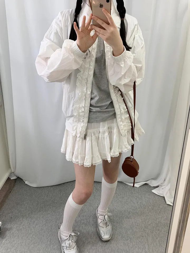 (M-L) 곱창 프릴 카라 루나 점퍼 상세 이미지 5